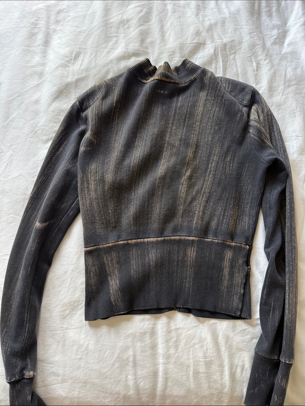 Vintage Diesel Women's Black & Bronze Washed Zip-Front Jacket - Picture 7 of 7